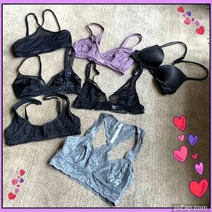 Victoria’s Secret, Free People & More -Bra & Bralettes -Blk,Gray, Light Purple